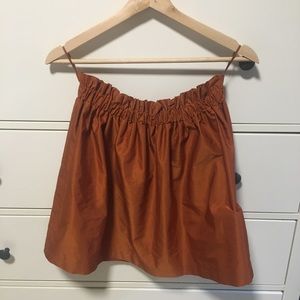 Beautiful orange paper bag waisted skirt from Zara
